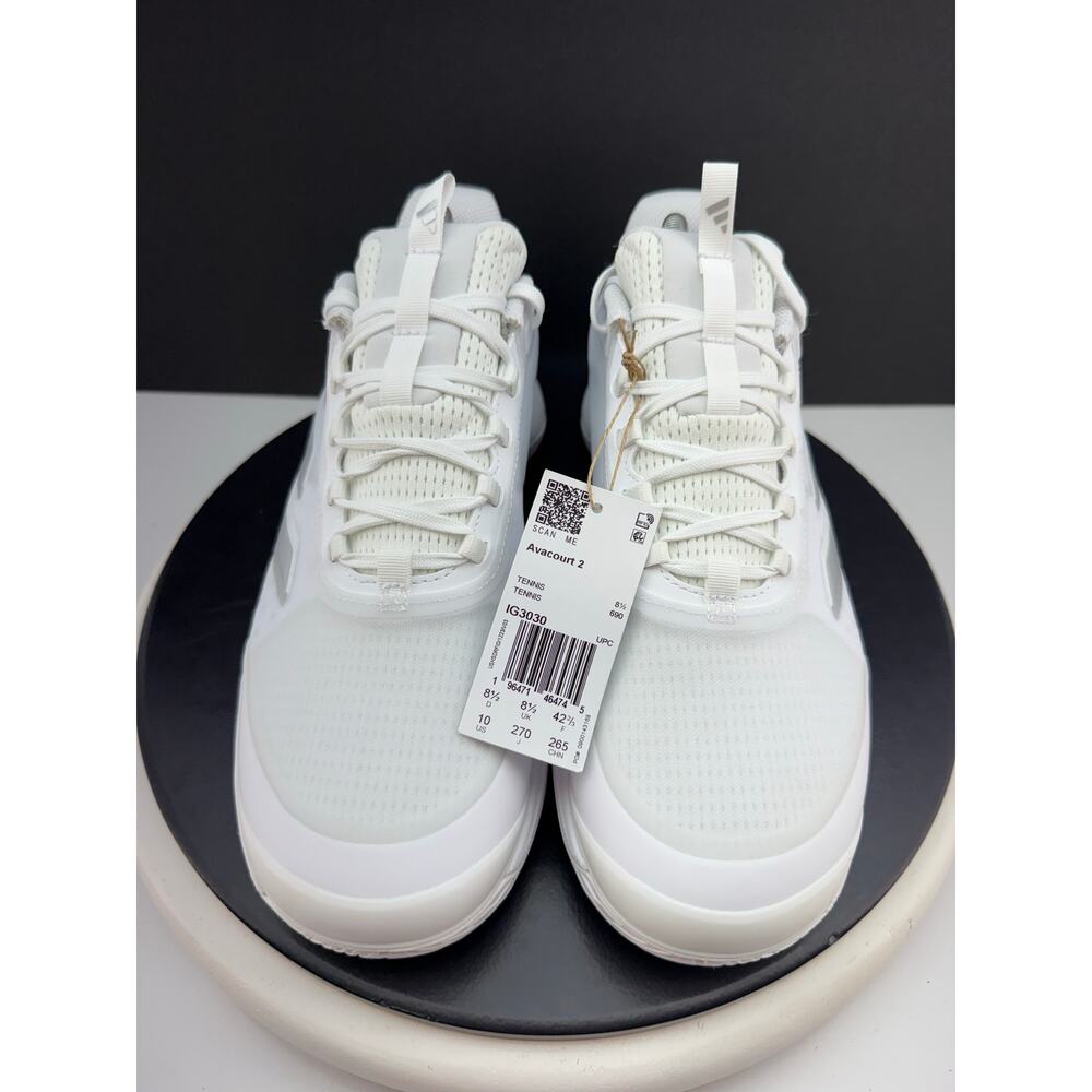 Adidas Avacourt 2 Womens Size 6.5 Tennis Shoes Cloud White Pickleball IG3030 NEW - Picture 2 of 9